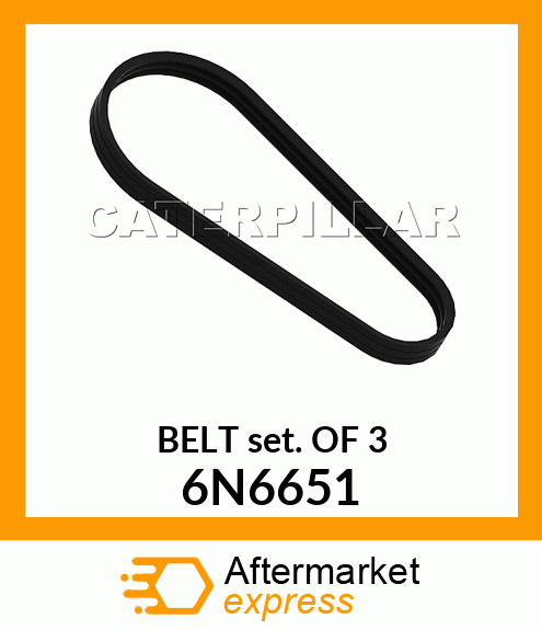 BELT SET (3) 6N6651