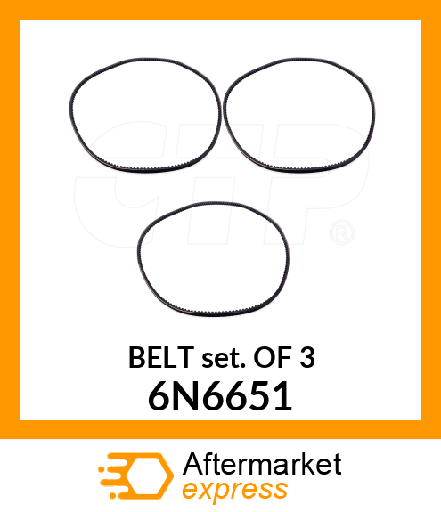 BELT SET (3) 6N6651