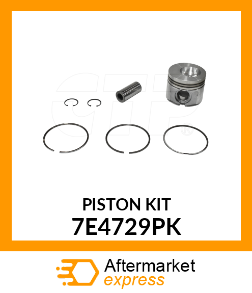 PISTON, CLIPS, PIN & RINGS 7E4729PK