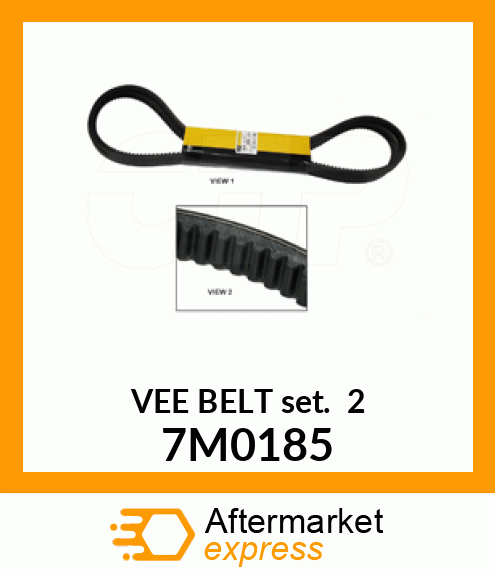 VEE BELT SET (2) 7M0185