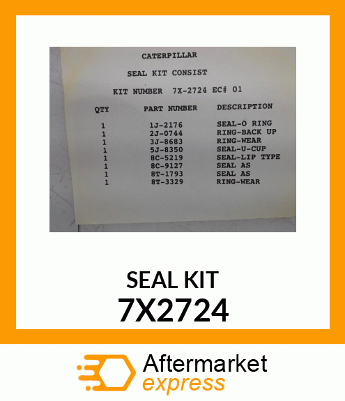 SEAL KIT - HYD. CYLINDER 7X2724