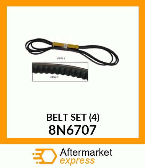 BELT SET (4) 8N6707