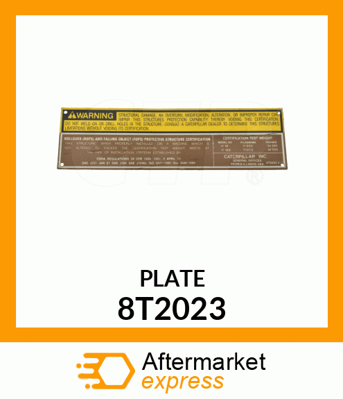 PLATE 8T2023