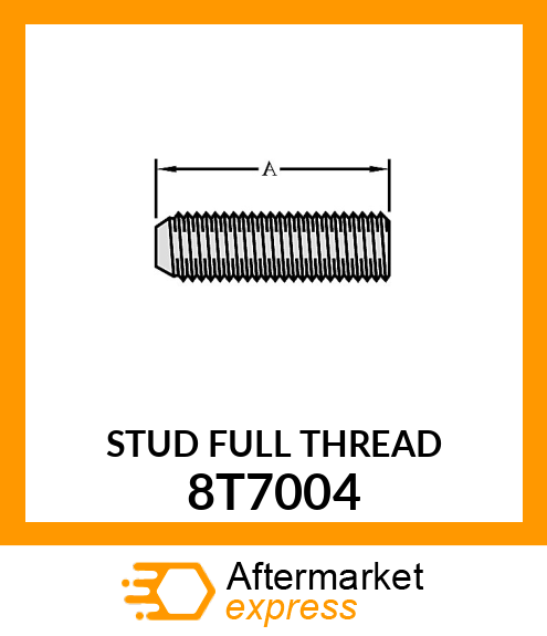 STUD FULL THREAD 8T7004