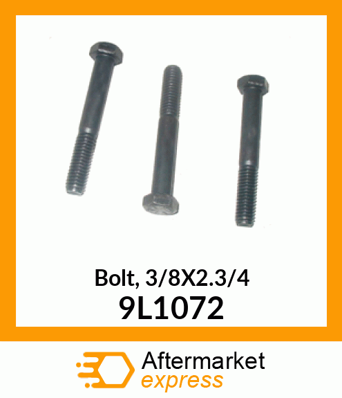 Bolt, 3/8X2.3/4 9L1072