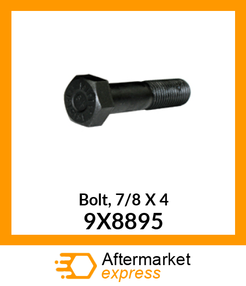 Bolt, 7/8 X 4 9X8895