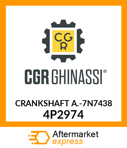 CRANKSHAFT A.-7N7438 4P2974