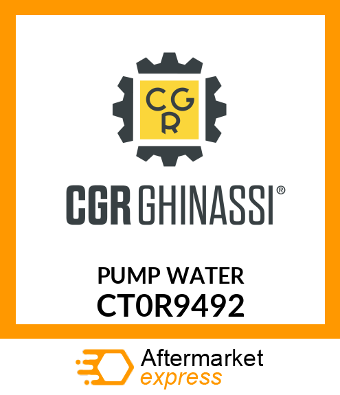 PUMP WATER CT0R9492