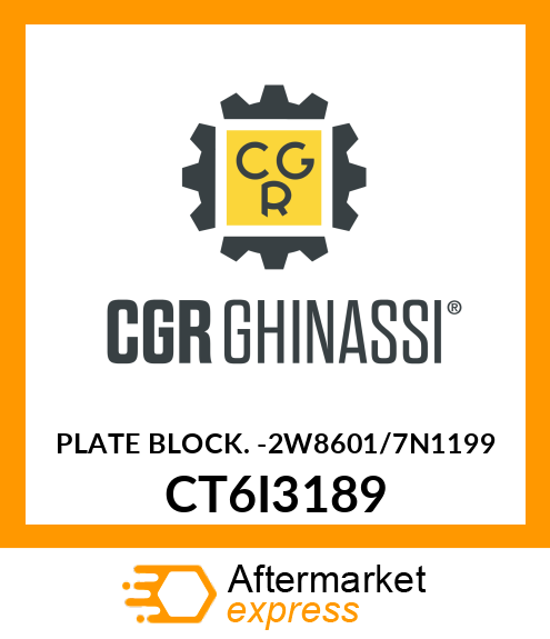 PLATE BLOCK -2W8601/7N1199 CT6I3189