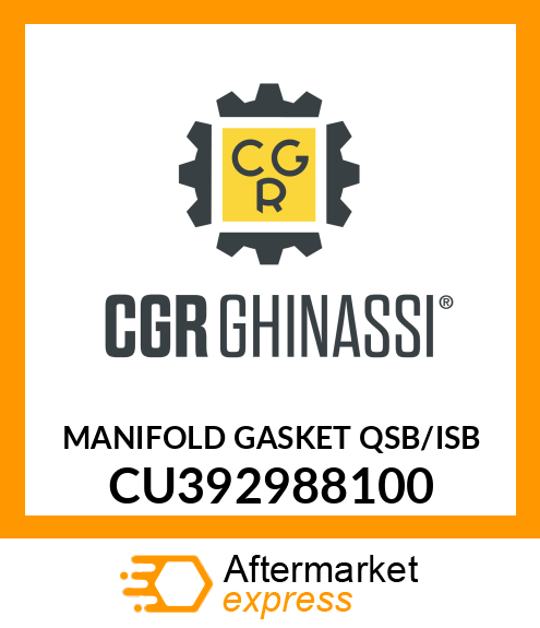 MANIFOLD GASKET QSB/ISB CU392988100