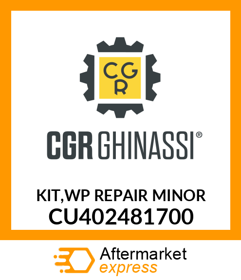 KIT,WP REPAIR (MINOR) CU402481700