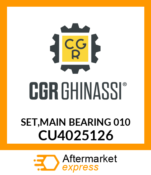 SET,MAIN BEARING 010 CU4025126