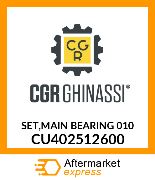 SET,MAIN BEARING 010 CU402512600