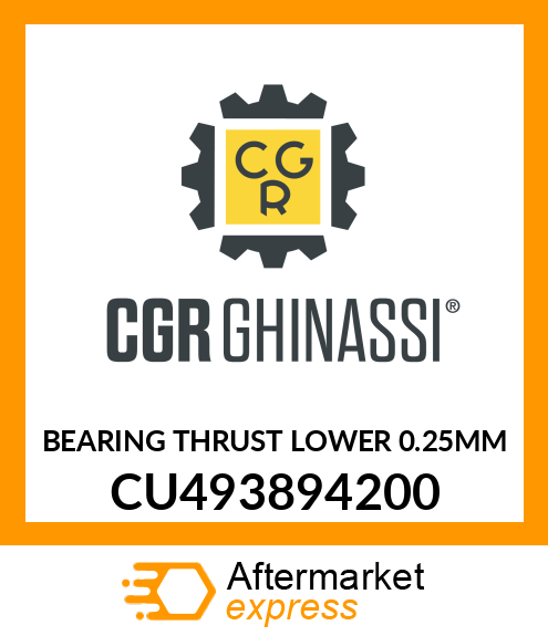 BEARING THRUST LOWER 0.25MM CU493894200