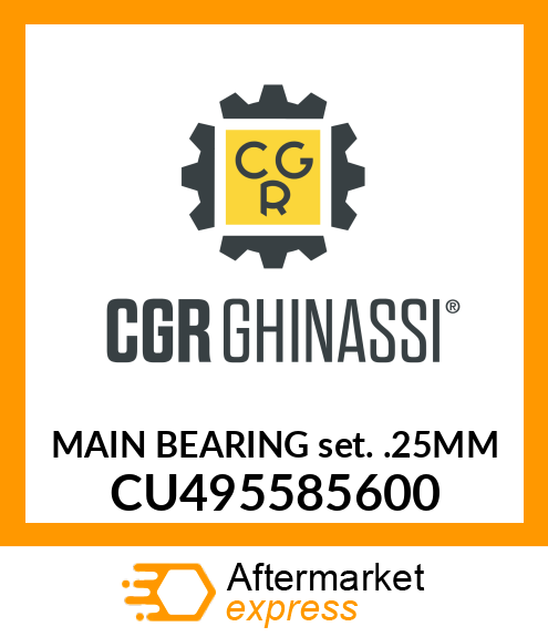 MAIN BEARING SET .25MM CU495585600