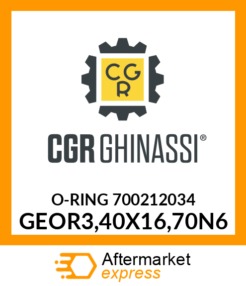 O-RING (700212034) GEOR3,40X16,70N6