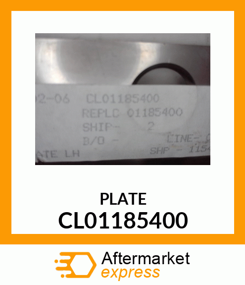 PLATE CL01185400