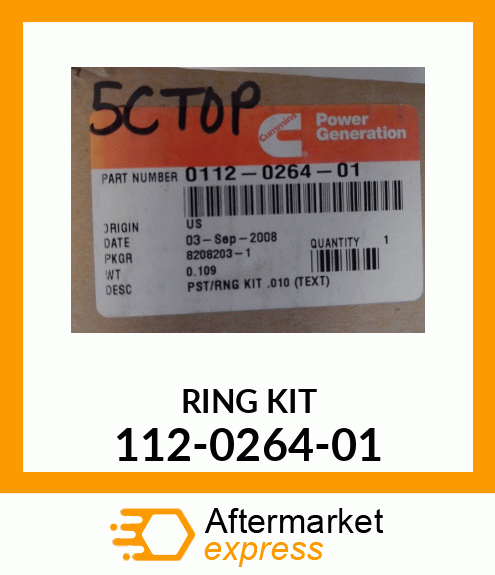 Spare part 112-0264-01 + RING_KIT