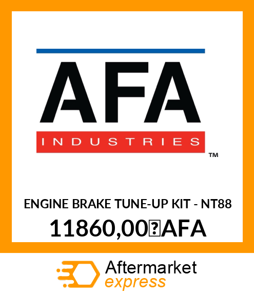 Spare part 11860,00 AFA + ENGINE BRAKE TUNE-UP KIT - NT88