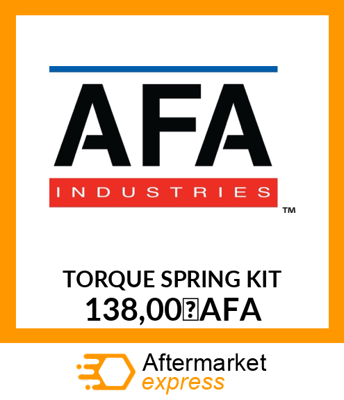 Spare part 138,00 AFA + TORQUE SPRING KIT