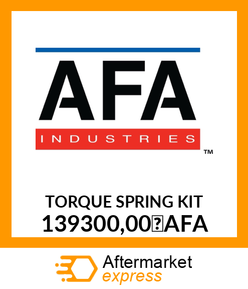 Spare part 139300,00 AFA + TORQUE SPRING KIT