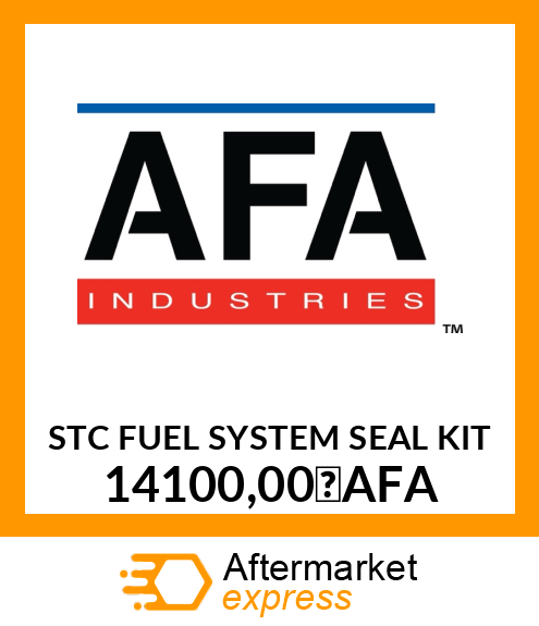 Spare part 14100,00 AFA + STC FUEL SYSTEM SEAL KIT