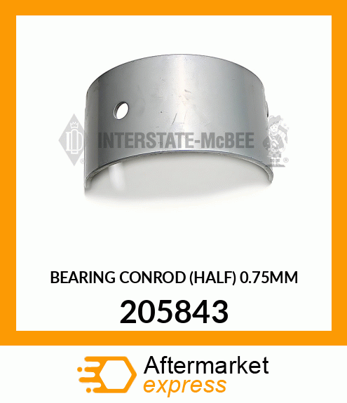 BEARING CONROD (HALF) 0.75MM 205843