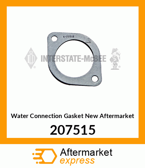 Water Connection Gasket New Aftermarket 207515