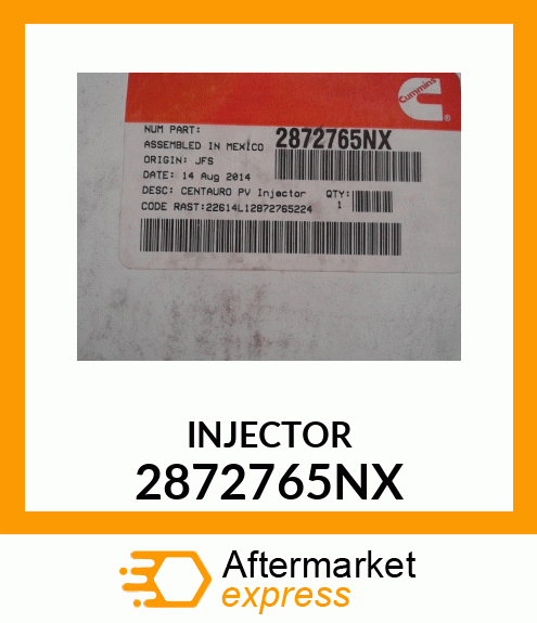 INJECTOR 2872765NX