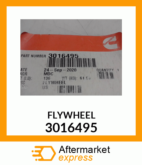 Flywheel Assembly New Aftermarket 3016495