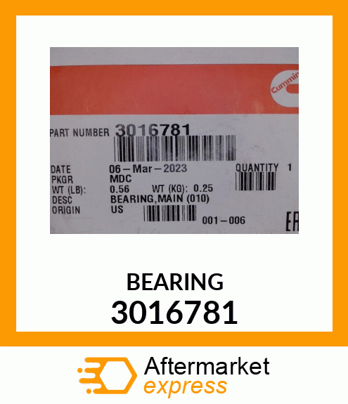 BEARING 3016781