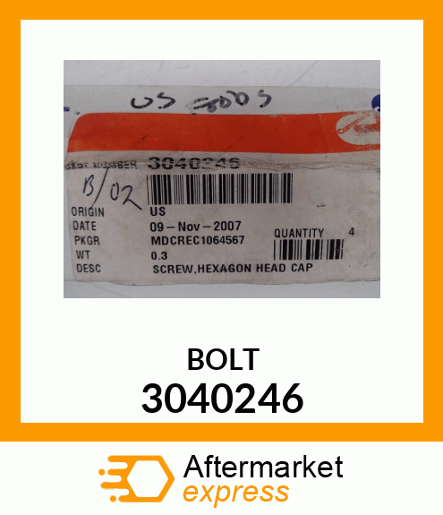 BOLT 3040246