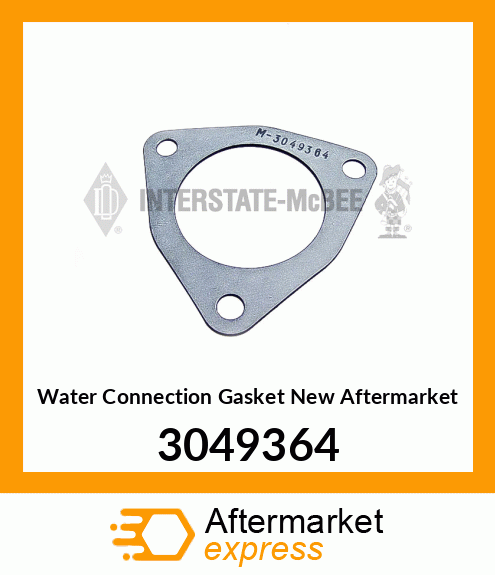 Water Connection Gasket New Aftermarket 3049364