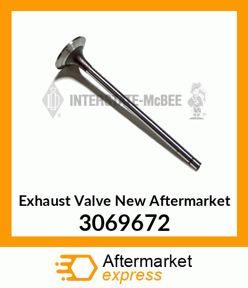 Exhaust Valve New Aftermarket 3069672