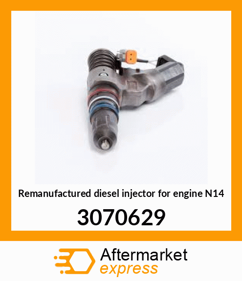 Remanufactured diesel injector for engine N14 3070629