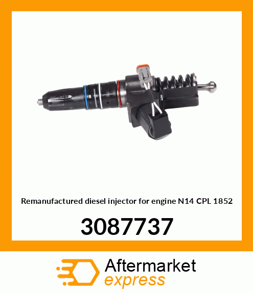 Remanufactured diesel injector for engine N14 CPL 1852 3087737