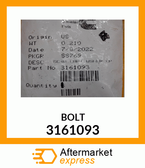 BOLT 3161093