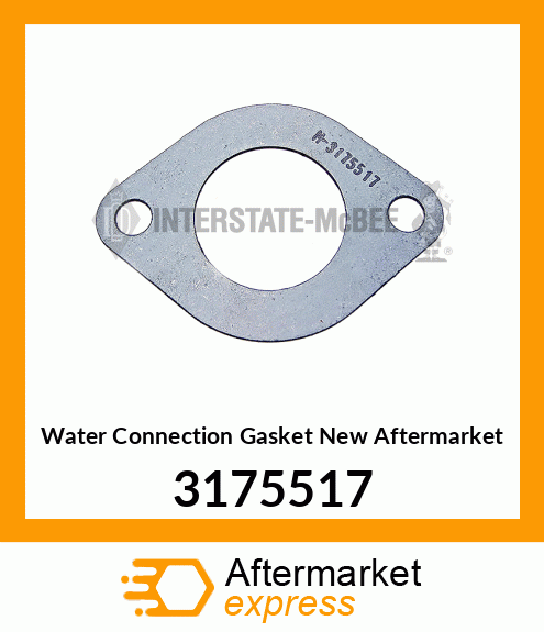 Water Connection Gasket New Aftermarket 3175517
