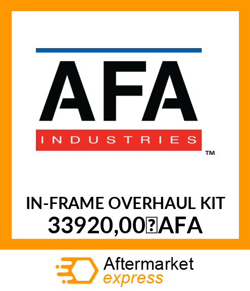 IN-FRAME OVERHAUL KIT 33920,00 AFA