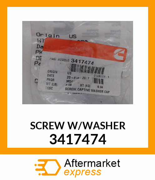 SCREW_W/WASHER_ 3417474