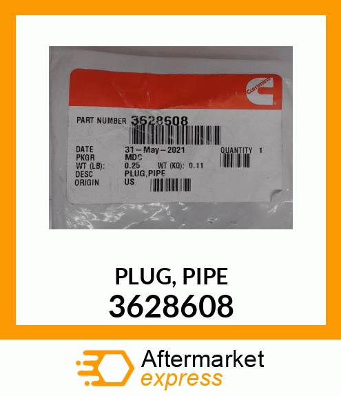 PLUG, PIPE 3628608