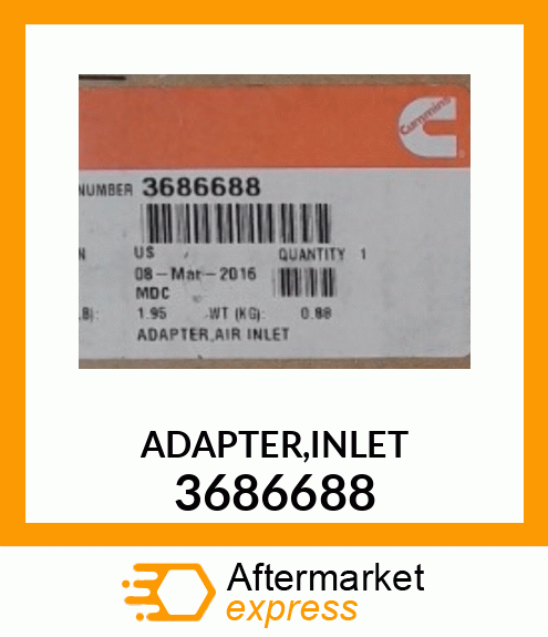 ADAPTER,INLET 3686688