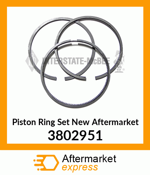 Piston Ring Set New Aftermarket 3802951