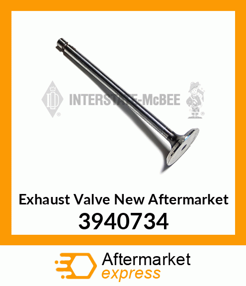 Exhaust Valve New Aftermarket 3940734
