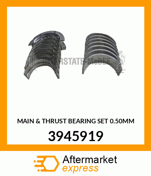 MAIN & THRUST BEARING SET 0.50MM 3945919