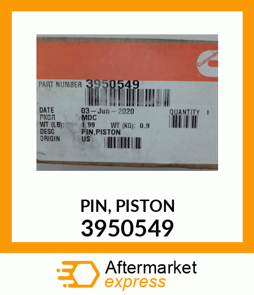 PIN PISTON 3950549