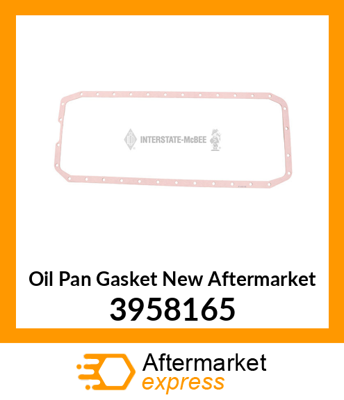 Oil Pan Gasket New Aftermarket 3958165