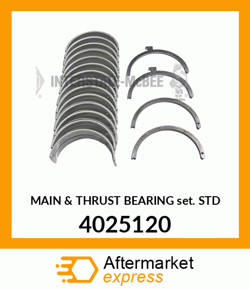 MAIN & THRUST BEARING SET STD 4025120