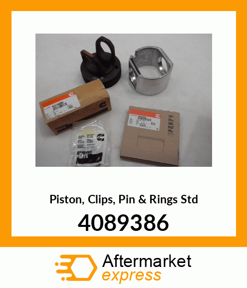 Piston, Clips, Pin & Rings Std 4089386