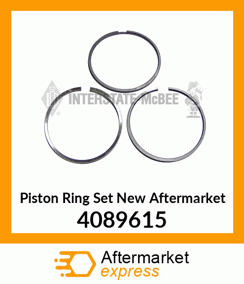 Piston Ring Set New Aftermarket 4089615